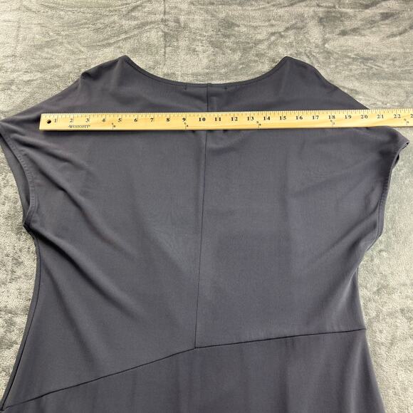 NWT La Fee Maraboutee Dress Women’s 4 Parisian Shift Draped Midi Minimalist Gray - Picture 14 of 14